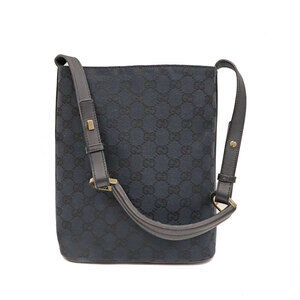 Gucci Shoulder Bag Canvas Leather